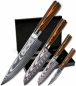 Preview: Wolfblood Zeuß Set Santoku Damastmesser Küchenmesser LH Lifestyle Kochmesser